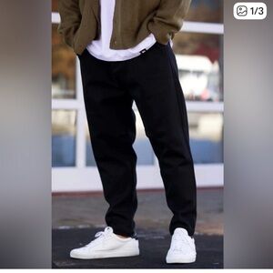 YOUNGLA 620 CAFE Trousers Pants black 36 L elastic streetwear limited edition